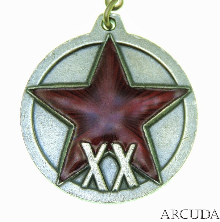 Медаль 20 лет РККА на прямоугольной колодке (муляж)